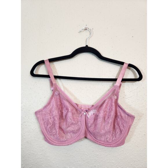Wacoal Women's Pink Stretch Comfortable Adjustable Clasp Balconette Bra Size 38C - Picture 1 of 4
